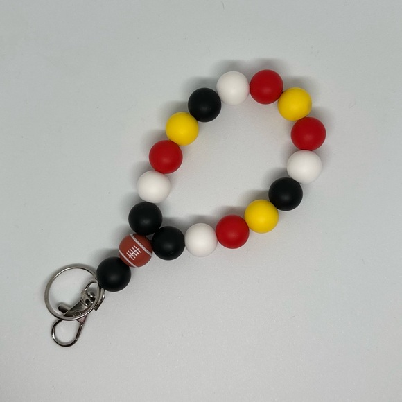 Hand made Chiefs Wristlet/keychain - Picture 2 of 2